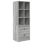 vidaXL Bureau avec rangement Gris Sonoma en bois reconstitué