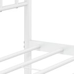 vidaXL Cadre de lit métal avec tête de lit blanc 193x203 cm