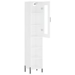 vidaXL Buffet haut Blanc 34 5x34x180 cm Bois d'ingénierie