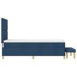 Lit Box Spring vidaXL avec Matelas et Banc Bleu 100x200 cm en Tissu