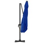vidaXL Parasol de Patio Bleu azur Aluminium  Polyester 3m