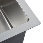 vidaXL Évier de cuisine fait à la main Acier inoxydable
