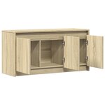 vidaXL Meuble TV avec LED chêne sonoma 100x34x50 cm bois d'ingénierie