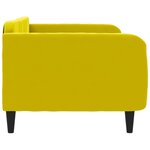 vidaXL Lit de repos sans matelas jaune 90x200 cm velours