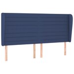 vidaXL Sommier à lattes de lit avec matelas Bleu 180x200 cm Tissu