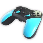 Ovegna p01: manette de jeux sans fil pour playstation 4 android et pc  gamepad  bluetooth  double vibration  batterie lithium rechargeable 1000mah  haut-parleur prise jack (blue)
