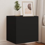 vidaXL Meubles TV muraux avec lumières LED 2 Pièces noir 40 5x35x40 cm