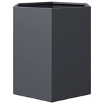 vidaXL Jardinières 2 Pièces anthracite hexagone 46x40x45 cm acier