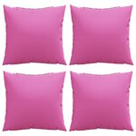 vidaXL Coussins décoratifs 4 Pièces Rose 60x60 cm Tissu