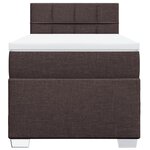 vidaXL Sommier à lattes de lit avec matelas Marron foncé 90x190 cm