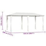 vidaXL Belvédère avec revêtement de poteaux 2 98x5 3x2 59 m 160 g/m²
