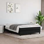 vidaXL Cadre de lit sans matelas noir 140x200 cm tissu