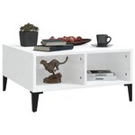 vidaXL Table basse blanc brillant 60x60x30 cm bois d'ingénierie