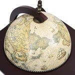vidaXL Support de vin autoportant globe Bois d'eucalyptus Vert