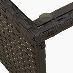 vidaXL Canapé de jardin avec table et coussins en forme de L noir