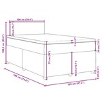 vidaXL Sommier à lattes de lit avec matelas gris foncé 120x190cm tissu