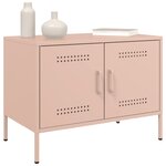 vidaXL Meuble TV rose 68x39x50 5 cm acier
