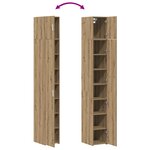vidaXL Meuble de rangement étroit Chêne Artisan 30x42 5x225 cm Bois d'ingénierie