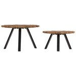 vidaXL Tables basses 2 Pièces Bois de récupération massif