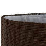 vidaXL Salon de jardin 10 Pièces avec coussins marron résine tressée