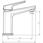SCHÜTTE Mitigeur de lavabo RAVEN cuivre mat