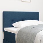Tête de lit capitonnée bleue en tissu 90 cm