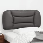 vidaXL Coussin de tête de lit gris 80 cm similicuir