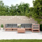 vidaXL Salon de jardin 7 Pièces avec coussins bois massif douglas