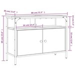 vidaXL Armoire lavabo de salle de bain sonoma gris 80x30x60 cm