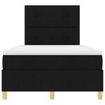 vidaXL Lit à ressorts avec matelas noir 120x200 cm en tissu