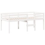 vidaXL Lit haut sans matelas blanc 90x200 cm bois de pin massif