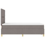 vidaXL Lit coffre avec matelas Taupe Double Petit Tissu