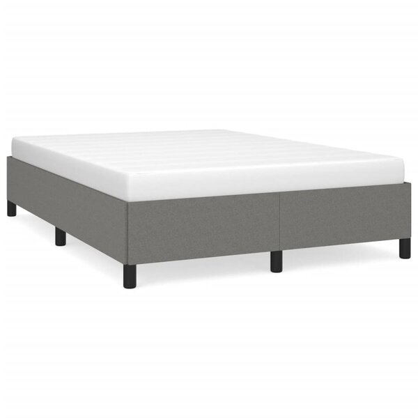 vidaXL Cadre de lit sans matelas gris foncé 140x200 cm tissu