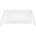 vidaXL Serre avec cadre en acier blanc 8 m² 4x2x2 m