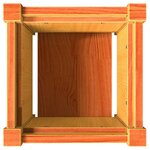 vidaXL Jardinière cire marron 31x31x31 cm bois de pin massif