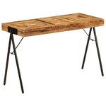 Bureau table meuble travail informatique table à écrire bois de manguier massif 118 cm 0502085