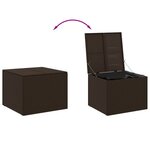 vidaXL Boîte de rangement de jardin marron 291L résine tressée