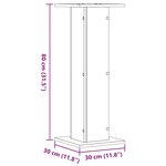 vidaXL Supports pour plantes 2 Pièces blanc 30x30x80 cm bois d'ingénierie