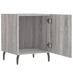 vidaXL Tables de chevet 2 Pièces sonoma gris 40x40x50cm bois d'ingénierie