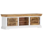 vidaXL Meuble TV 118 x 30 x 40 cm Bois de manguier massif