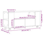vidaXL Meuble TV sonoma gris 102x34 5x43 cm bois d'ingénierie