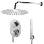 vidaXL Système de douche Acier inoxydable 201 Argenté