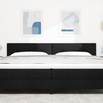 Tête de lit LED vidaXL avec boutons capitonnés noire 100 cm en tissu