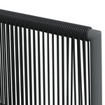 vidaXL Ensemble à manger de jardin coussins 7 Pièces noir rotin et acier