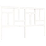 vidaXL Cadre de lit avec tête de lit blanc King Size bois massif