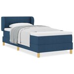 Lit Box Spring vidaXL avec matelas bleu 80x200 cm en tissu