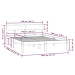 vidaXL Cadre de lit sans matelas bois massif 140x190 cm