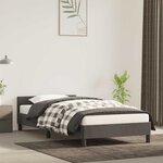 vidaXL Cadre de lit sans matelas gris foncé 100x200 cm velours