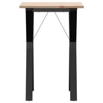 vidaXL Table à manger cadre en Y 50x50x75 cm bois de pin massif acier