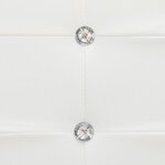 Vidaxl cadre de lit blanc similicuir 135x190 cm